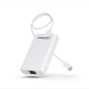 Imagem de Conversor Gigabit PoE para USB C para smartphone/tablet, adaptador USB-C para Ethernet com carregamento de 60W, alimentação e dados 2 em 1 porta RJ45 para adaptador tipo C, 10/100/1000Mbps Plug & Play