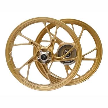 Imagem de Roda Titan 150 160 Fan 150 160 14/23 disco Pé Galinha Dourada Par - S 