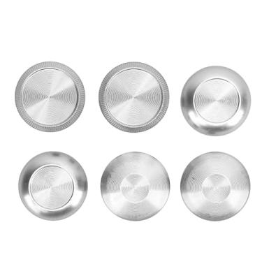 Imagem de Miniaturas Analógicas de Metal, 6 Peças de Miniaturas de Metal para Controlador de Borda, Acessórios de Console de Jogo de Manche de Liga de Alumínio (SILVER)