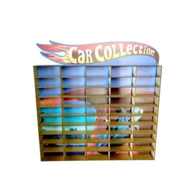 Imagem de Porta Carrinho Para 50 Unidades Mdf Enfeites Decorativo - Mdf Store