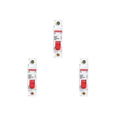 Imagem de Kit C/3 - Disjuntor Steck Din Unipolar 32A Sd61 3Ka