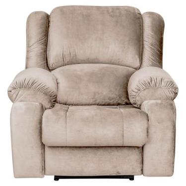 Imagem de Poltrona do Papai Reclinável Elétrica com Massagem Magnum Veludo Creme