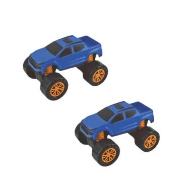 Imagem de 2 Caminhonete Azul Sara X Brinquedo Infantil Criança - Omotcha