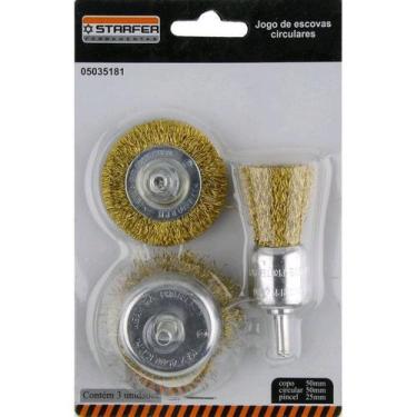 Imagem de Kit 3 Peças Escova Circular Starfer