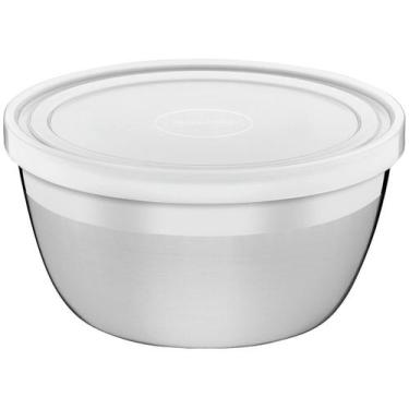 Imagem de Pote de Inox Tramontina com Tampa Redondo 300ml - Freezinox, 300ml, Br