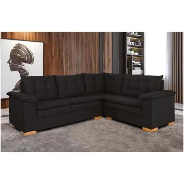 Imagem de Sofá de Canto 5 Lugares Veludo Ideale JW Estofados, Tabaco, 5 lugares