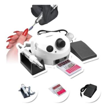 Imagem de Lixadeira De Unha Bivolt Profissional 45000Rpm Elétrica - Lixar Unhas 
