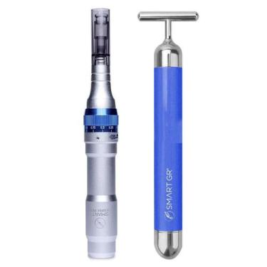 Imagem de Smart Derma Pen Caneta p/ Microagulhamento + Smart Vibra Azul - Smart 
