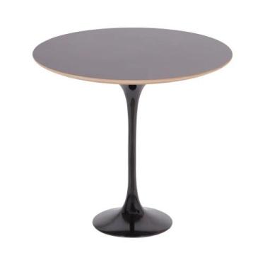 Imagem de Mesa Saarinen Lateral Fórmica Preta 42cm - Base Preta - mgsaarinen