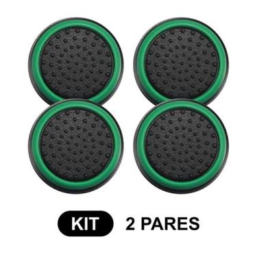 Imagem de 2 Pares de Grips p/ controle Anti Derrapante Silicone Botão Analógico 