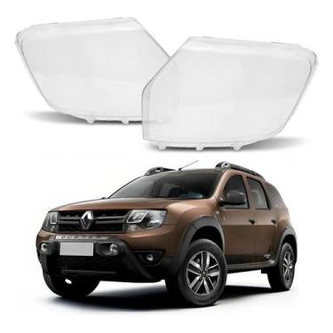 Imagem de Par 2 Lente Do Farol Renault Duster 1.6 2.0 2016 A 2020 - RF