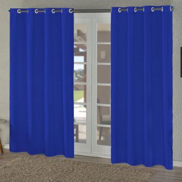 Imagem de Cortina oxford liso 2,80x2,30 - Feffo Cortinas, AZUL ROYAL