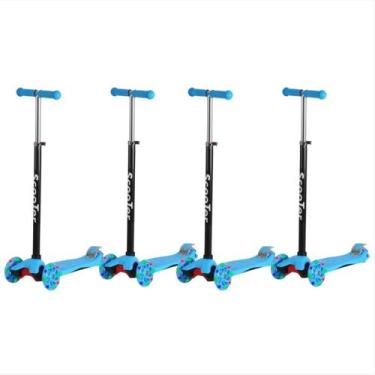 Imagem de Kit 4 Patinetes  3 Rodas para menino menina 3d ascende luzes regulavel