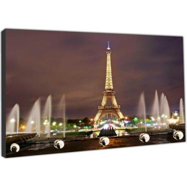 Imagem de Porta Chaves Cidade Paris Torre Eiffel Organizador Chaveiros - Vital Q
