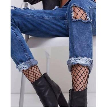 Imagem de Meia Calça Feminina Arrastão Fio 70 TAMANHO ÚNICO  - MARI