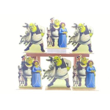 Imagem de Kit Display de Mesa 6 Peças Para Festa Sherek MDF - Juju Brasil