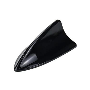 Imagem de Modengzhe Antena decorativa autoadesiva preta carro teto tubarão barbatana decoração ornamento parte (15,5 x 9 cm)