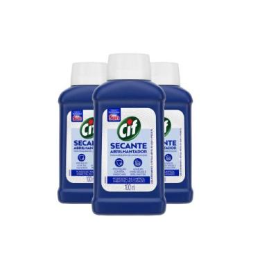 Imagem de Kit 3 Secante Abrilhantador Cif Máquina Lava-Louças 100ml