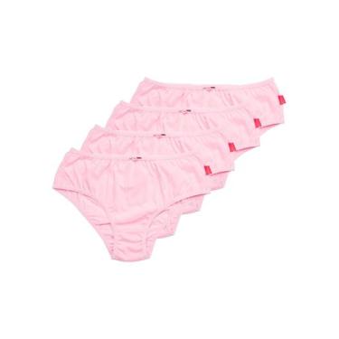 Imagem de Kit com 4 Calcinhas Infantil Sanny 212830, Rosa, 16