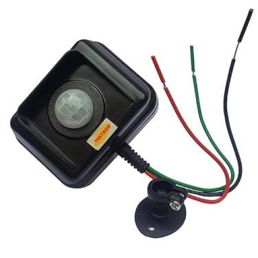 Imagem de Sensor de Movimento Tektron Externo ME-60 Preto - Infravermelho Com Fotocélula, Bivolt para Parede - Até 800W em 220V(Carga Resistiva)