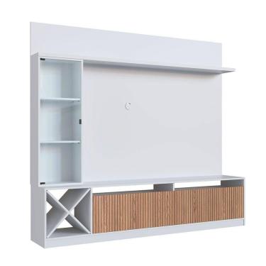 Imagem de Estante Para Tv Capri Até 60 Polegadas 3 Portas Quiditá Branco/brise