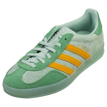 Imagem de Adidas Gazelle Tênis feminino de camurça, Verde neblina/verde pré-amado/amarelo, 39 BR