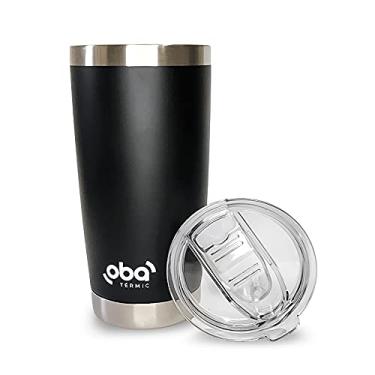 Imagem de Copo Térmico de Aço Inoxidável Oba Térmic, 591ml, Parede Dupla, Isolamento a Vácuo. 24 Horas com Gelo. 12 Horas Frio. 1 Hora Quente. Copo perfeito para degustar daquela gelada com os amigos.