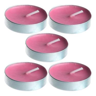 Imagem de 10 Velas Aromáticas Rosas Rechaud Recho Decoração Namorados - NoBrand