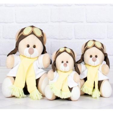 Imagem de Trio de urso aviador clássico para nichos 15/18/22 cm - CKD CONFECCOES