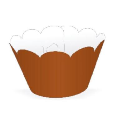 Imagem de Mini Wrapper Mini Cupcake - Marrom - 3cm x 14,5cm - 12 unidades - Nc T