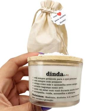 Imagem de lembrança madrinha de batismo VELA PERFUMADA 100G SAC ALG DE - Bia art