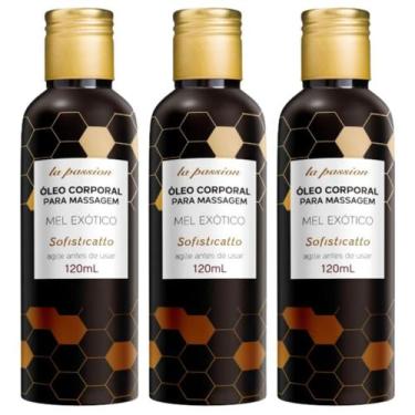 Imagem de Kit Óleo Corporal Beijável Para Massagem Mel Exótico (3 unidades) - So