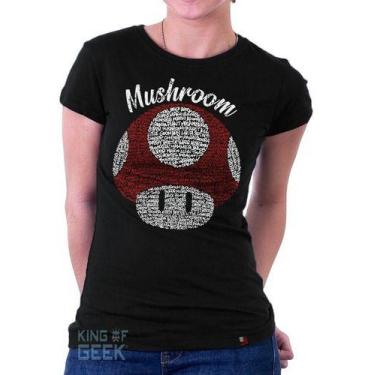 Imagem de Babylook Mario Bros Cogumelo Game Geek Retrô Clássico Anos80 - king of
