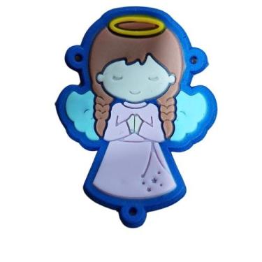 Imagem de Kit 10/50 Peças aplique Emborrachado Anjos/ Anjinhas Fofas - RAE, Azul