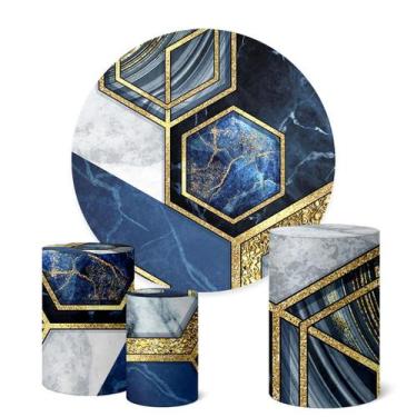 Imagem de Trio Capas Cilindro + Painel Sublimado 1,50m Textura - Fadrix