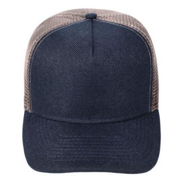 Imagem de Boné Trucker Snapback Aba Curva Liso Colors - MXC BRASIL, Azul marinho