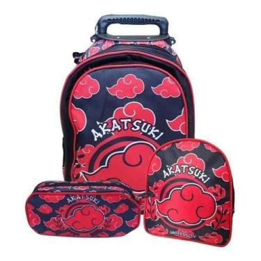 Imagem de Mochila Naruto Akatsuki Juvenil Anime Tokio   Escola Roda T3 - 123 Kid