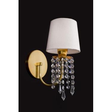 Imagem de Arandela Cristal Cúpula Dourado Gold Redondo 229/1 - IluminaMundo