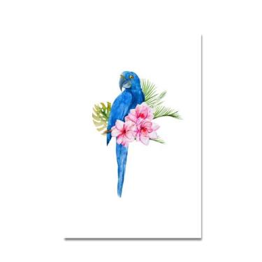 Imagem de Placa Decorativa MDF Arara Aquarela 30x40 - Quartinhos