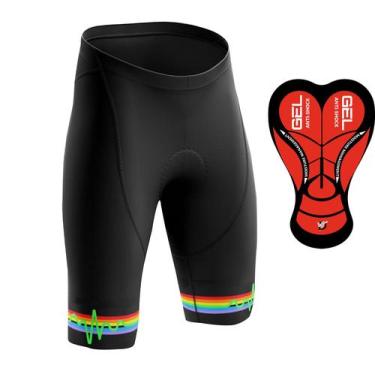 Imagem de Bermuda Ciclismo Forro Gel D80 Preto Mtb Bike Pink Floyd - Decole, XG,