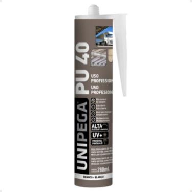 Imagem de  Silicone Adesivo Fácil PU 40 BRANCO 280ML/387g  - Unipega
