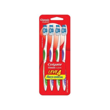 Imagem de Escova de Dente Colgate Classic Clean - 4 Unidades
