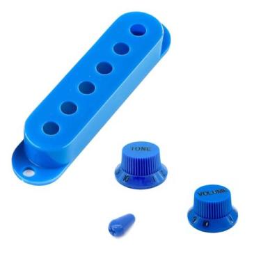 Imagem de Kit 1 capinha captador knob volume tone ponta de chave azul - SPIRIT