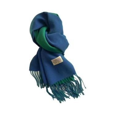 Imagem de Cachecol de Caxemira Dupla Face - Pashmina Quente para Inverno, Dfp022