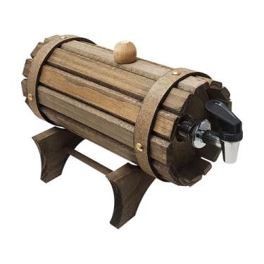 Imagem de Tonel de Madeira Pingometro Barril 900ml para Cachaça - ATACADÃO DO AR