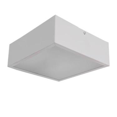 Imagem de Plafon quadrado de aluminio branco 20cm - PANTOJA & CARMONA