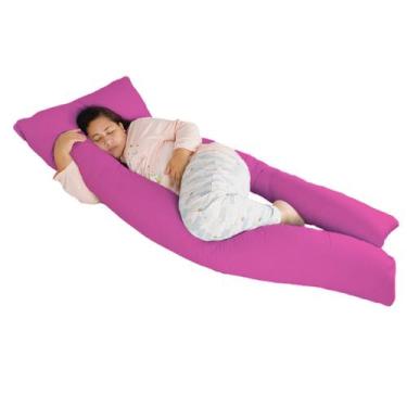 Imagem de Travesseiro Gigante Anatômico 190x80cm Happy Line, Fúcsia