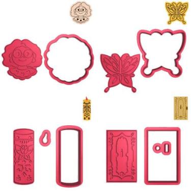 Imagem de Kit 4 Cortadores Encanto Mirabel Porta Borboleta Vela - DOCE IMPRESSO,