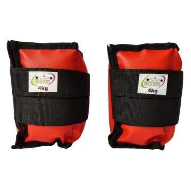 Imagem de Caneleira / Tornozeleira Profissional 4 KG - Exercise Sports, Vermelho