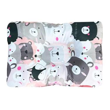 Imagem de Travesseiro Anatômico Modelador Cabeça Chata Para Bebê Menina Menino -